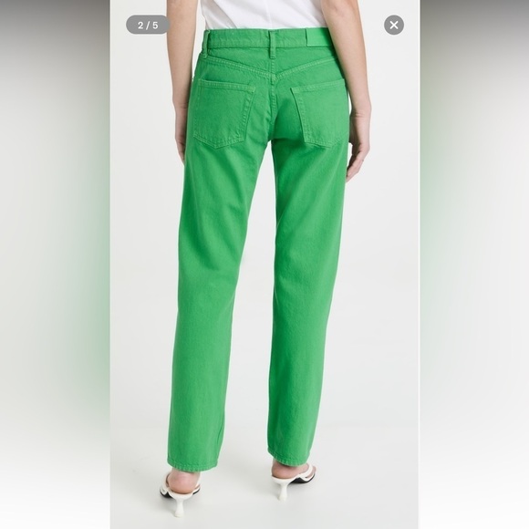 FRAME Le Slouch Jeans Grass Green Size 28 - Picture 4 of 11